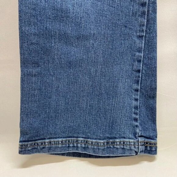 Lee Natural Bootcut Jeans Women’s 14 Blue Mid Rise Flap Pockets Stretch Denim - Picture 4 of 13